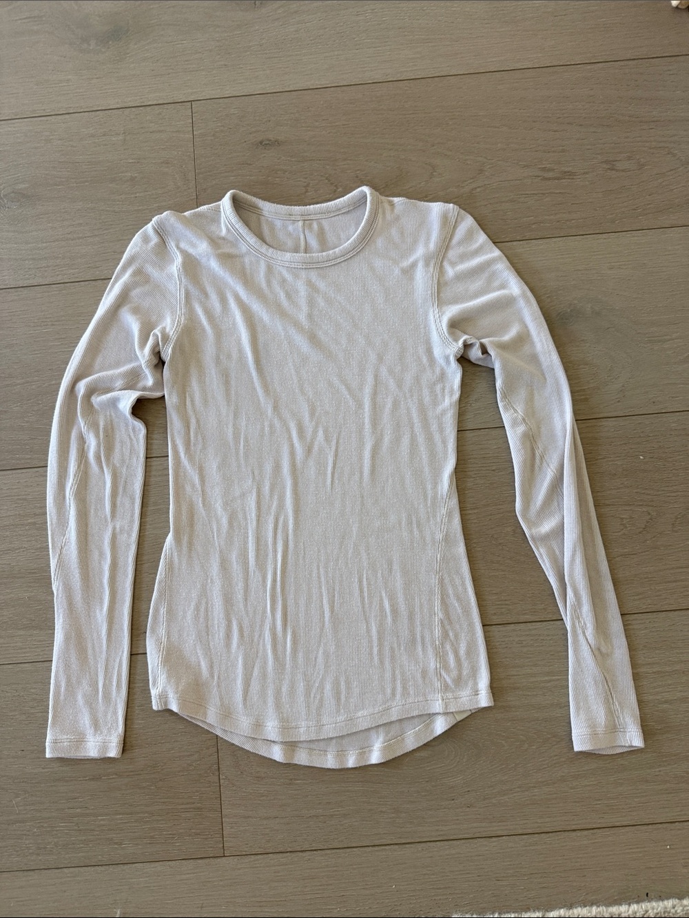 lululemon athletica Women's Long Sleeve Crewneck Top - White